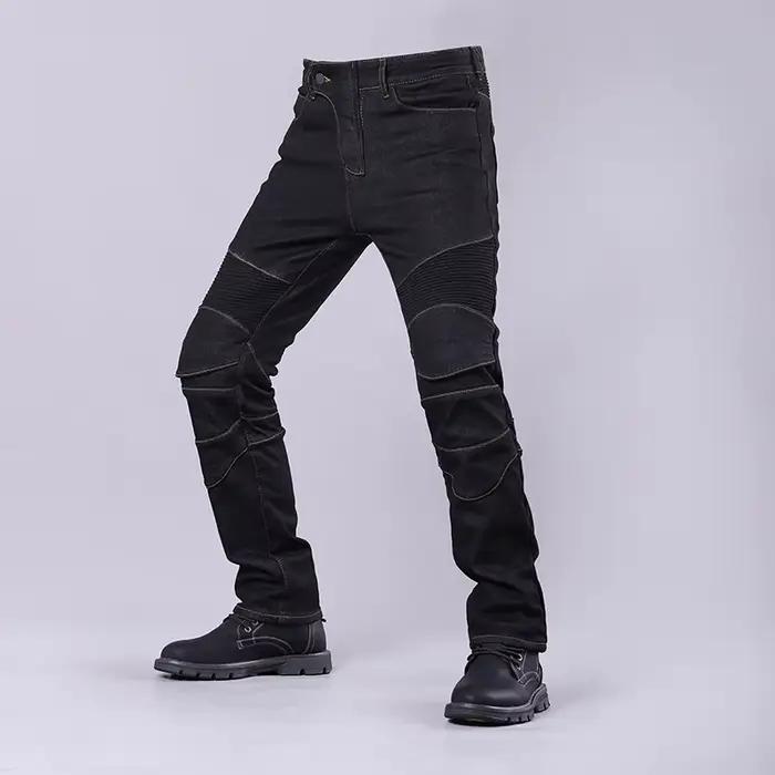 Jean de moto pour homme, pantalon de motocross avec protections genoux et hanches, pantalon de touri