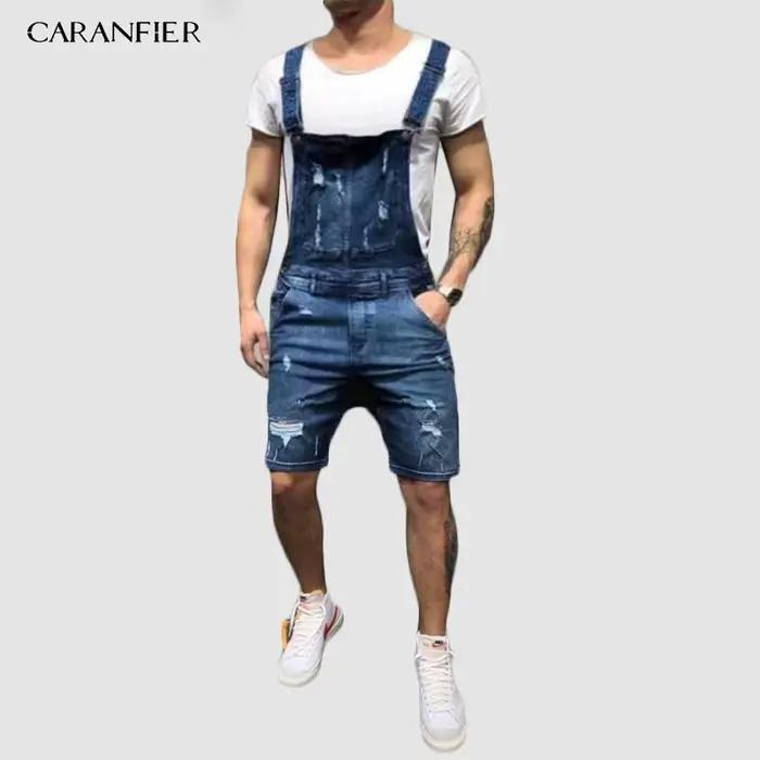 CARANFIER-Jean en denim à bretelles siamoises pour étudiants, vêtements décontractés, confortable, d