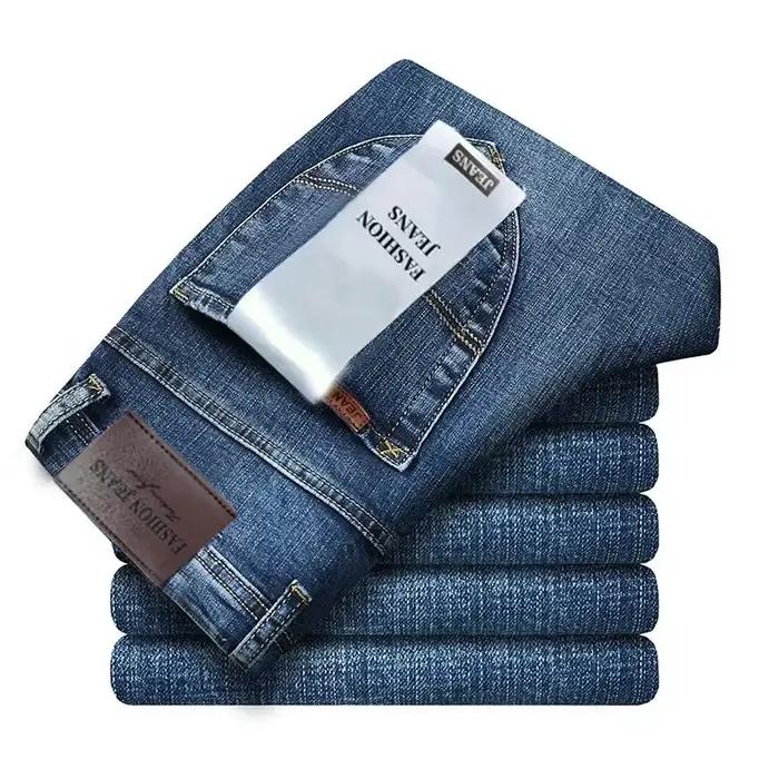 Nouveau Jean Classique Homme Printemps-Automne 2026 – Coupe Droite, Extensible, Bleu, Tendance Busin