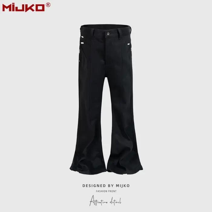 Jeans évasés en denim brut MIJKO TJ184