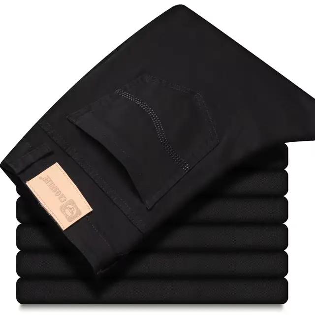 Nouveau Jean Homme Rouge Vin Printemps-Été 2026 – Style Classique Décontracté, Coupe Droite, Tissu D