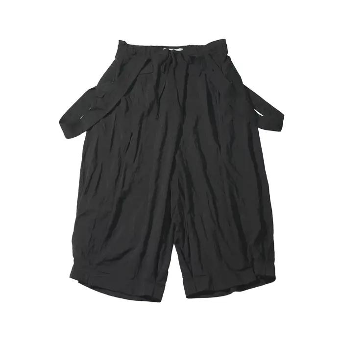 Imakokoni – salopette d'été noire décontractée pour femmes, pantalon artistique à cordon de serrage,