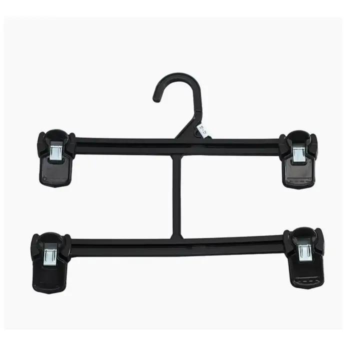 Ensemble deux pièces de pinces à pantalons en plastique PP, cintres Double couche de 20cm de Long, 1