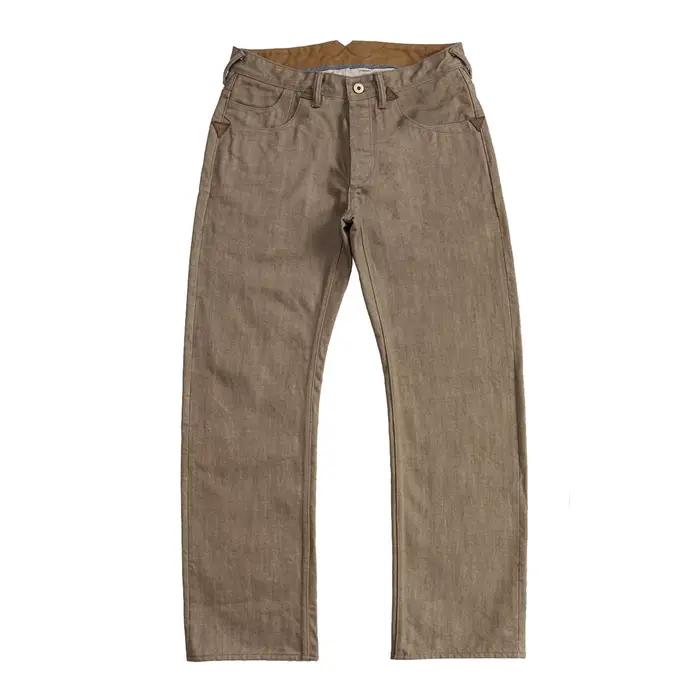 Red Tornado NOIR 18oz kaki teint tige Denim jean décontracté jambe droite vêtements de travail panta