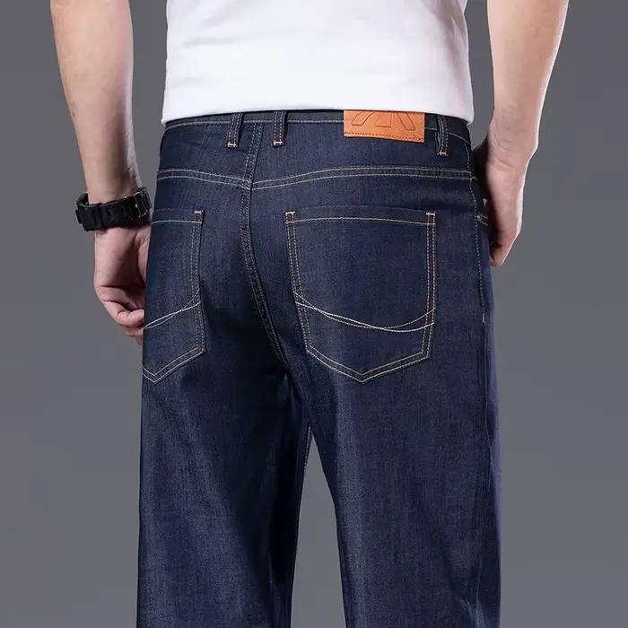 Jean d'été fin en Lyocell pour homme, respirant, coupe droite décontractée, pantalon décontracté chi