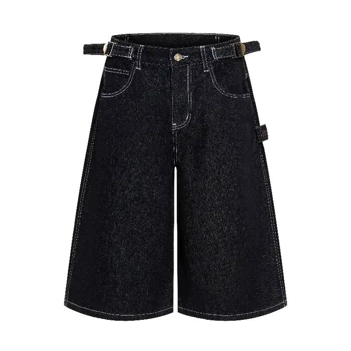 Jean ample rétro américain 3/4 longueur pour femme, style Y2K vintage, streetwear printemps-été, pan