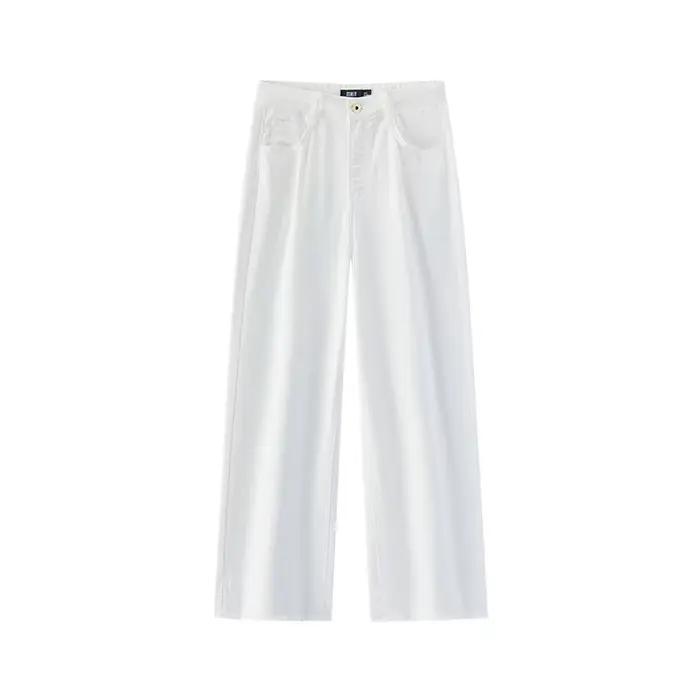 Jean pour femme Semir, coupe large, ourlet brut, longueur cheville, style urbain décontracté, doux e