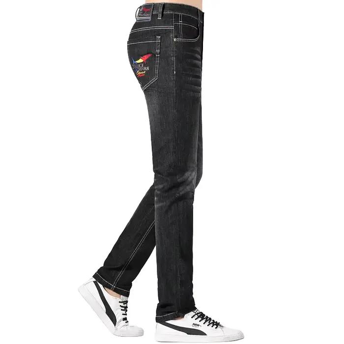 Bruce & Shlavabo-Jean d'été en coton pour homme, pantalon de cow-boy, droit, décontracté, à la mode,