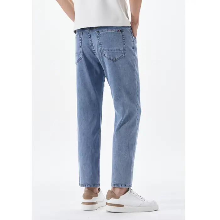 Nouveau Jean Lyocell Tendance 2026 Coupe Courte Longueur Cheville pour Homme, Pantalon Slim Extensib