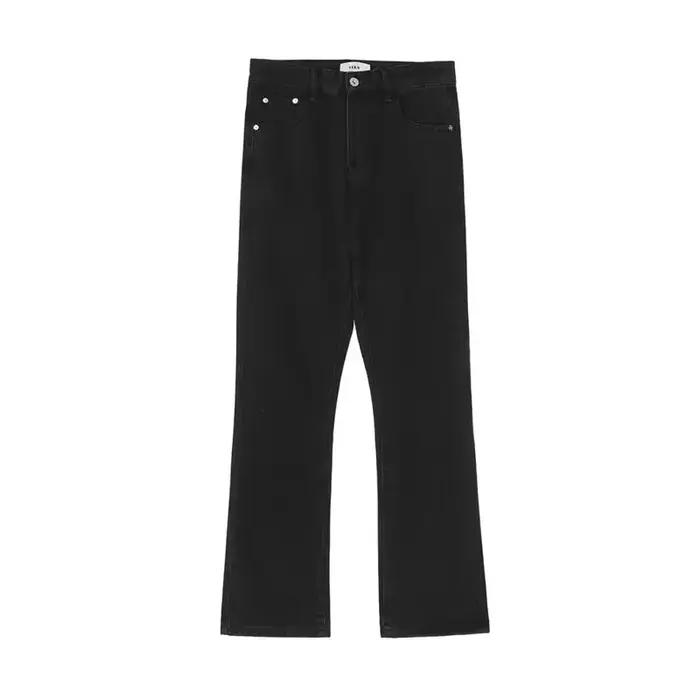 Homme couleur unie coupe ample jean unisexe 2025 printemps été nouveau pantalon américain décontract
