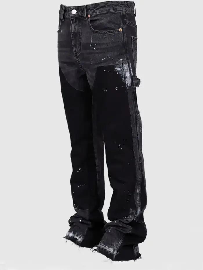 Jean tendance pour hommes, marque de rue, coupe ample, jambe droite, pantalon de traînée décontracté