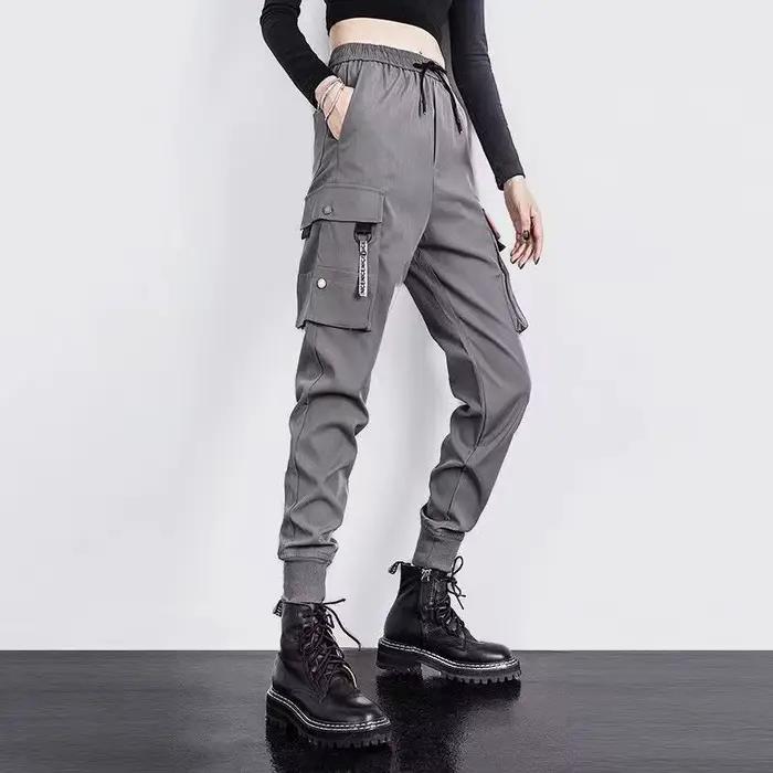 Joggeurs femme sport décontracté filles mode Hip-hop Streetwear pantalon mode Cargo pantalon femme d
