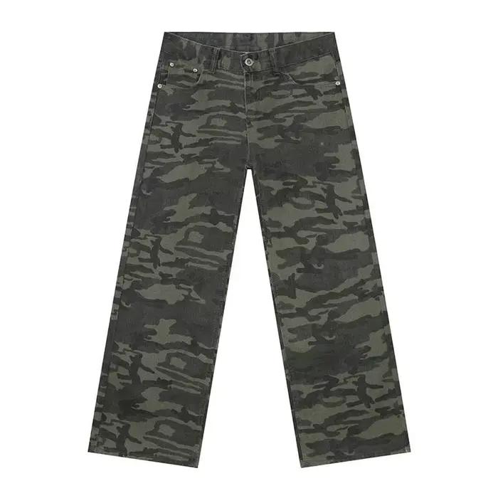 PFHQ 2026 Nouvelle Collection Été – Jean Camouflage Américain Tendance pour Homme – Coupe Ample Droi