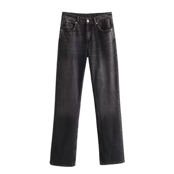 PRINTKAOIR jean Long taille droite hauteur 2025 automne hiver nouveau produit de lavage Y2k jean cla