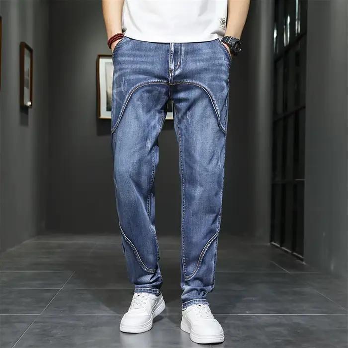 42 44 grande taille jean hommes Denim pantalon Baggy jean droit pantalon mode casual pantalon mâle g