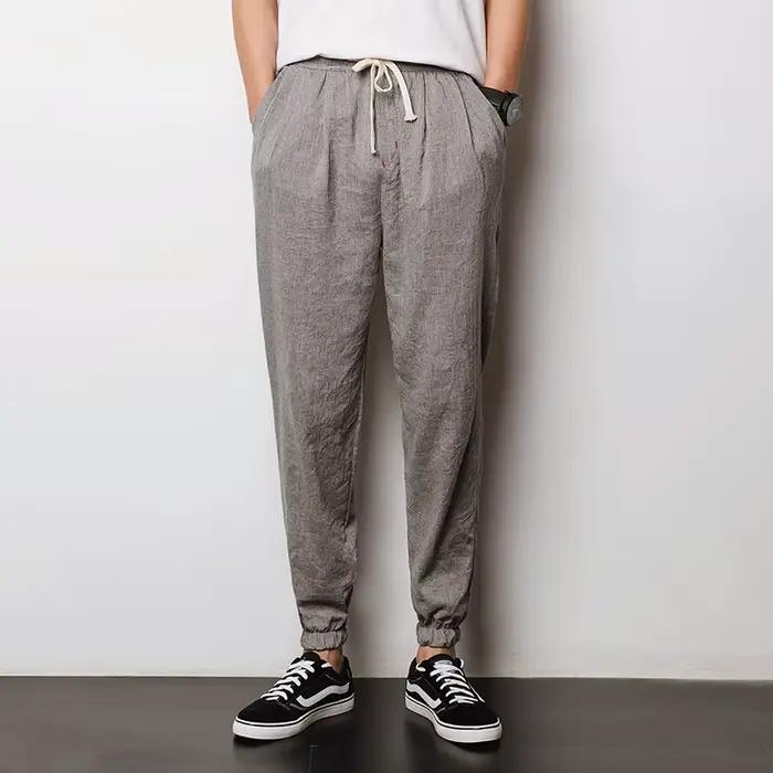 2025 pantalons pour hommes pantalons décontractés à la mode couleur unie respirant short ample panta