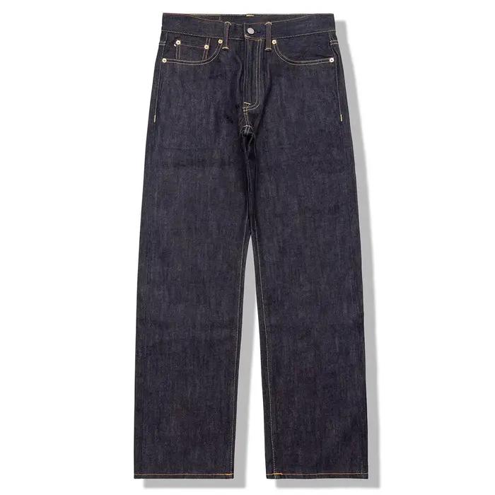 Jean Red Tornado 12,5 oz Vintage Selvedge, coupe droite décontractée, denim brut lavé, pour homme