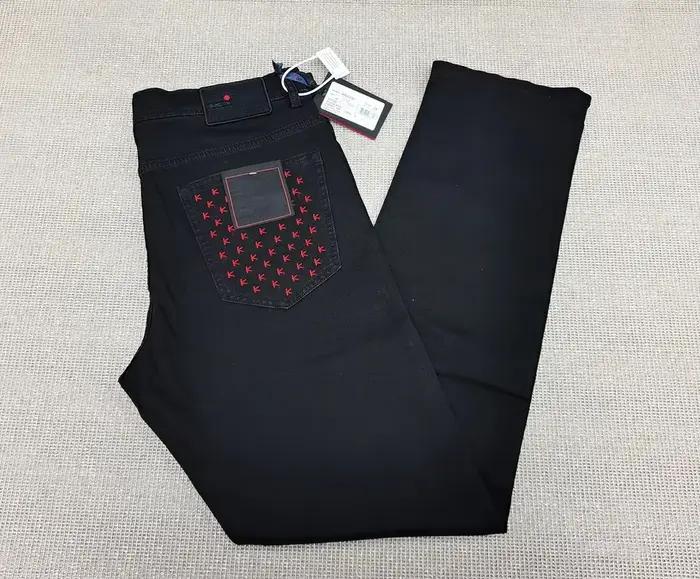 OECHSLI jean coton mince hommes 2025 printemps été nouveau taille moyenne broderie confortable grand