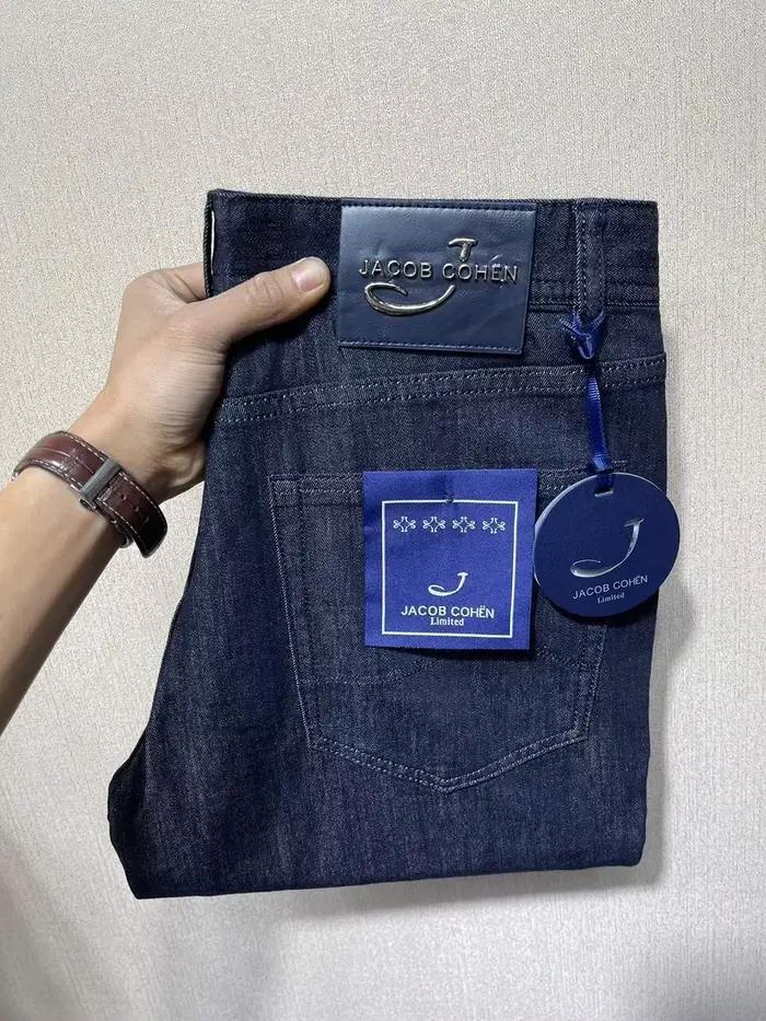 OECHSLI jean coton mince hommes 2025 printemps été nouveau broderie fermeture éclair respirant trava