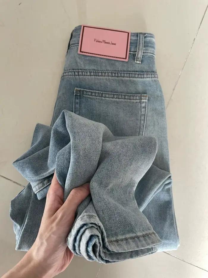 Jean Baggy à jambes larges pour femmes, Vintage Y2K Punk, taille basse, pantalon en Denim ample, Str