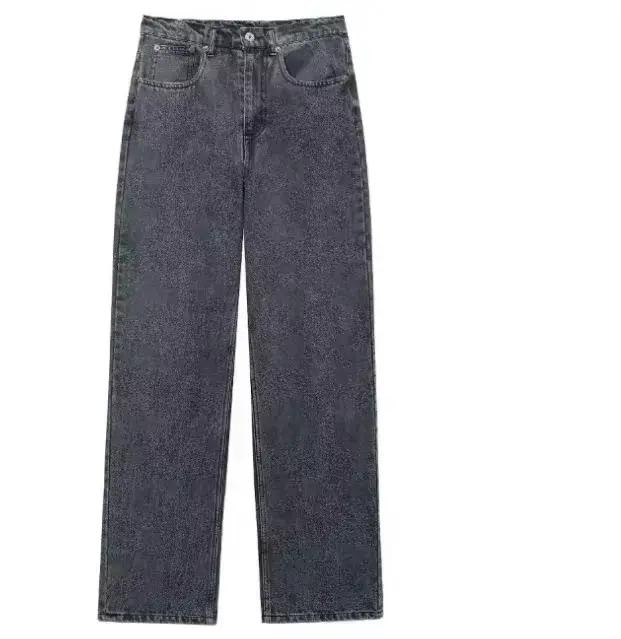Jean ample à trous cassés pour femmes, pantalon à la mode, dégradé de couleur, Streetwear décontract