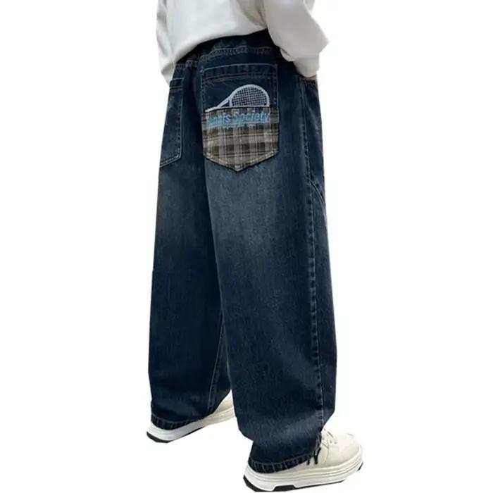 Jeans Baggy élégants pour enfants, pantalons décontractés de printemps et d'automne pour garçons, pa