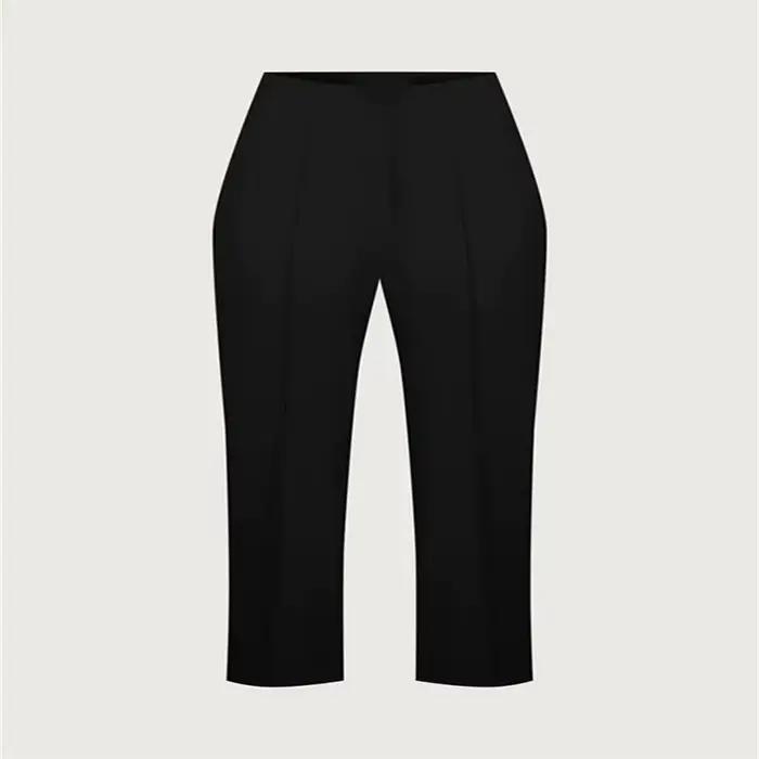 Chic Button Women's Pant Set Vintage V-neck Long Sleeve Jacket High Waist Straight Pants Female Sets