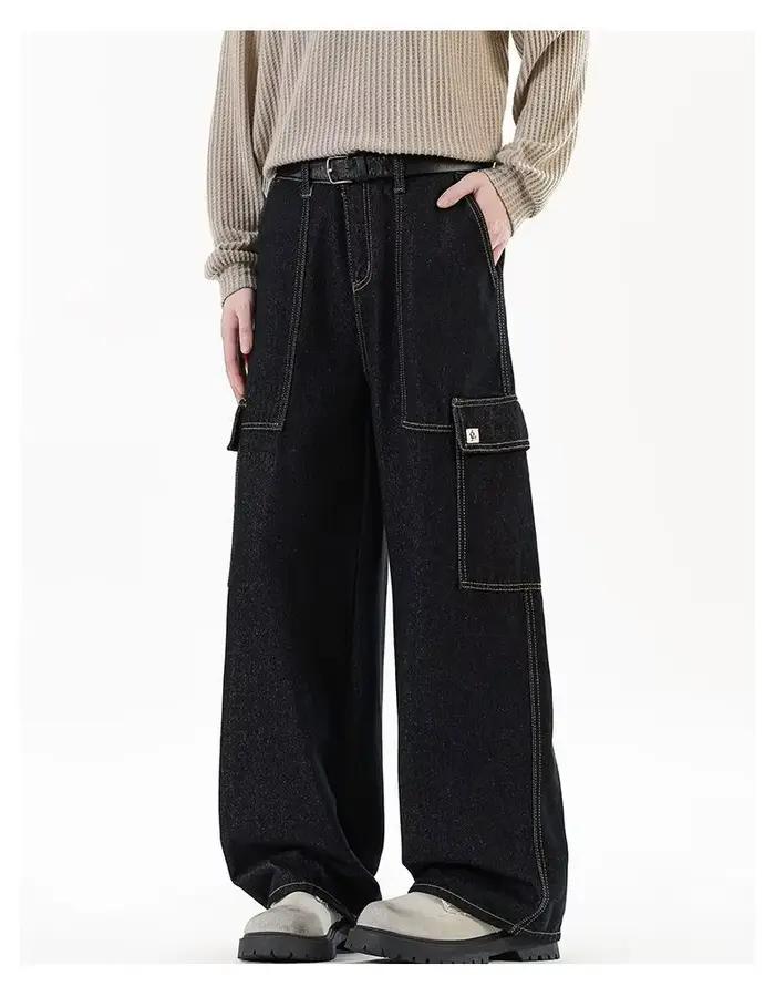 Jean fin d'été 2026 pour homme, polyvalent, coupe droite à jambe large