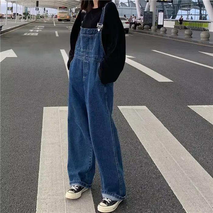 Salopette en jean polyvalente pour femme, nouveau design printemps-automne 2026, style rétro, bretel