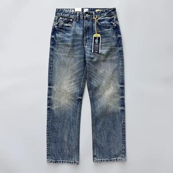 Nouvelle Collection Printemps 2026 – Jean Droit Bleu Clair pour Homme, Style Rétro Américain, Denim 