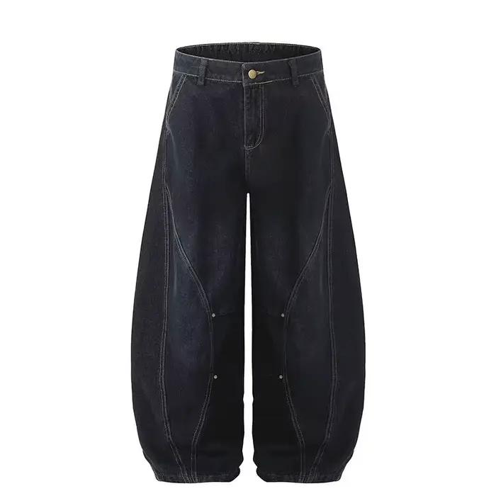 Jean Scimitar délavé style rétro américain pour homme, collection Printemps 2026, coupe décontractée