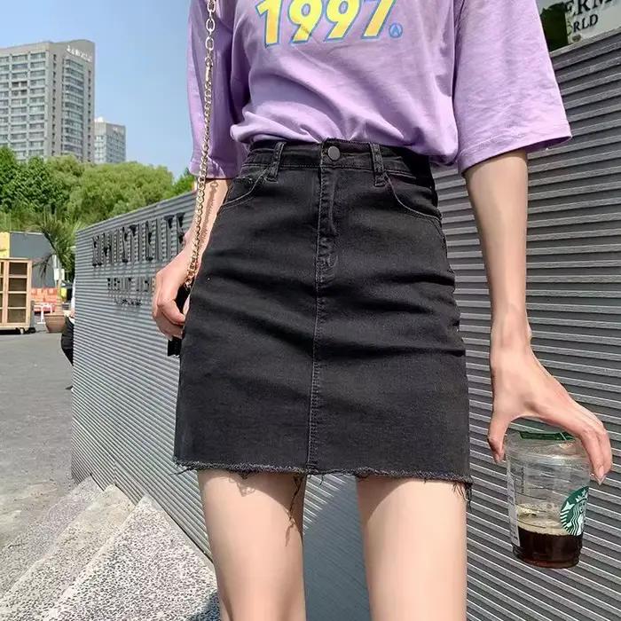 Jeans jupes pour femmes taille haute Chorts pantalon femme Denim jupe Sexy Coquette une ligne vêteme
