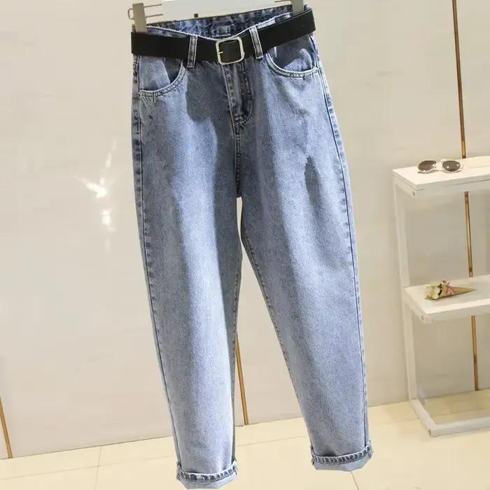 Jean taille haute pour femmes, pantalon sarouel amincissant, nouveau style printemps-automne 2021, a