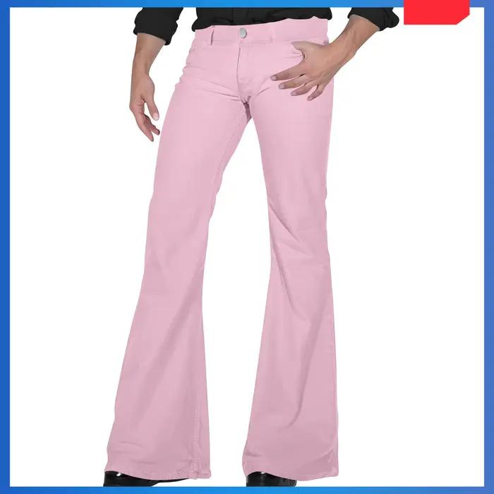 Pantalon Évasé Rétro pour Homme, Confortable, Vintage, Fjfor, At Fit, Nouveau Design Sergé, Été