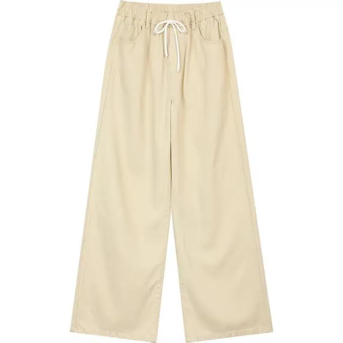 ELFSACK 2025 été nouveautés couleur claire jambe large lavé ample jambe droite jean pour les femmes