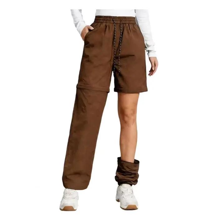 Pantalon de randonnée zippable pour femme, pantalon de randonnée imperméable avec cordon de serrage 