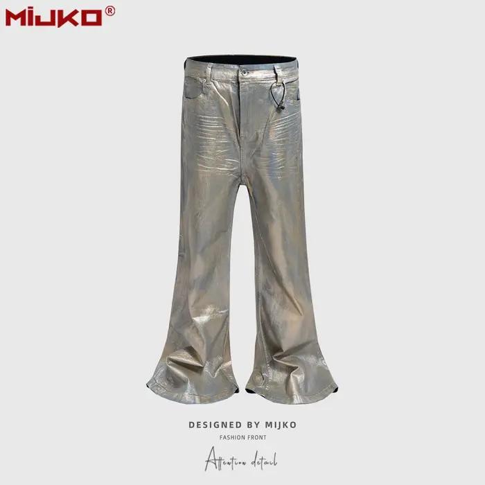 Jeans évasés plaqués or MIJKO ZJ151