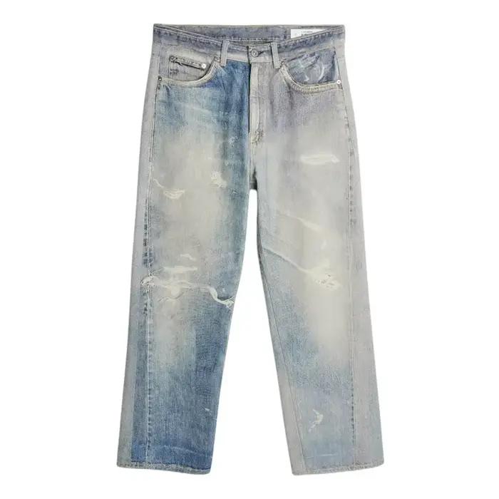 Notre héritage – jean imprimé bleu de qualité supérieure pour hommes, pantalon ample délavé, vêtemen