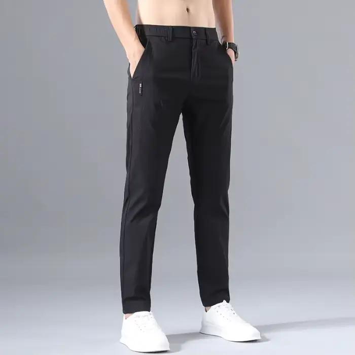 2025 pantalons décontractés pour hommes coupe ajustée Stretch classique Chino pantalon mâle Stretch 