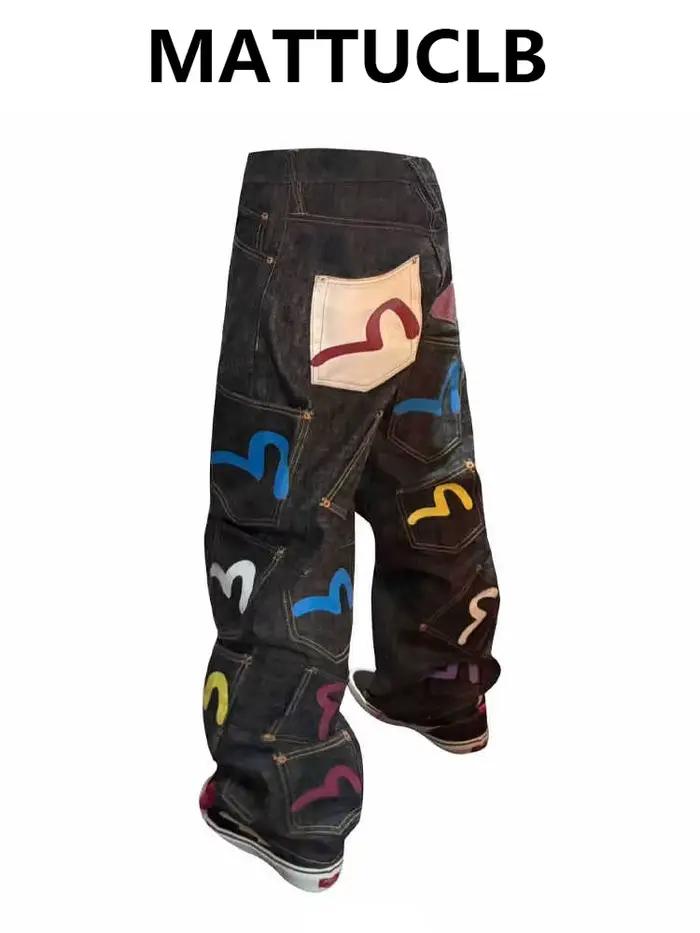 Jean Cargo Baggy pour femmes Abi Y2k Streetwear japonais Hip-pop Goblin Core Cyber Punk Pantalon en 