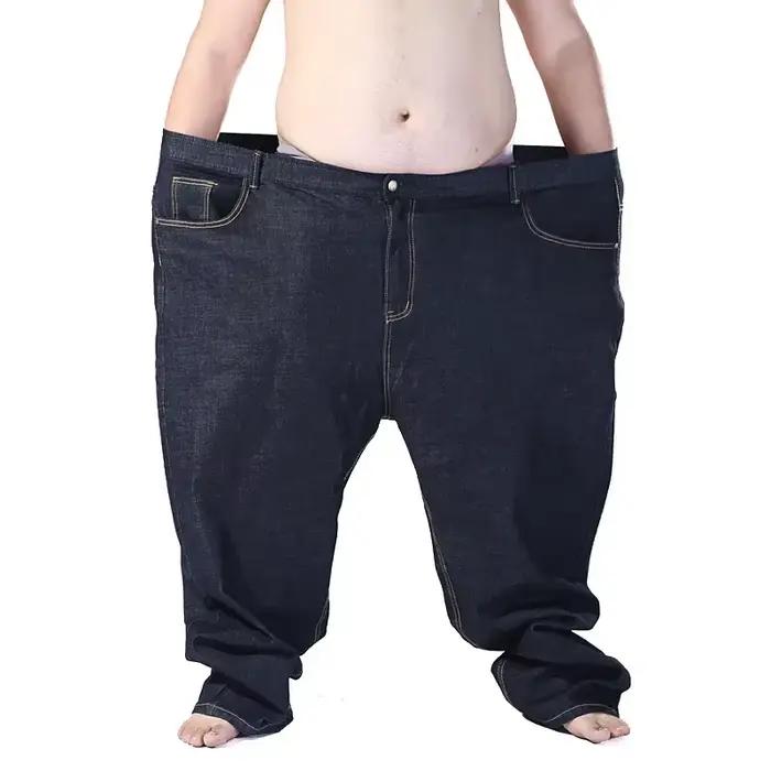 Jean grande taille pour hommes, pantalon Super taille 180kg, taille élastique, intelligent, décontra