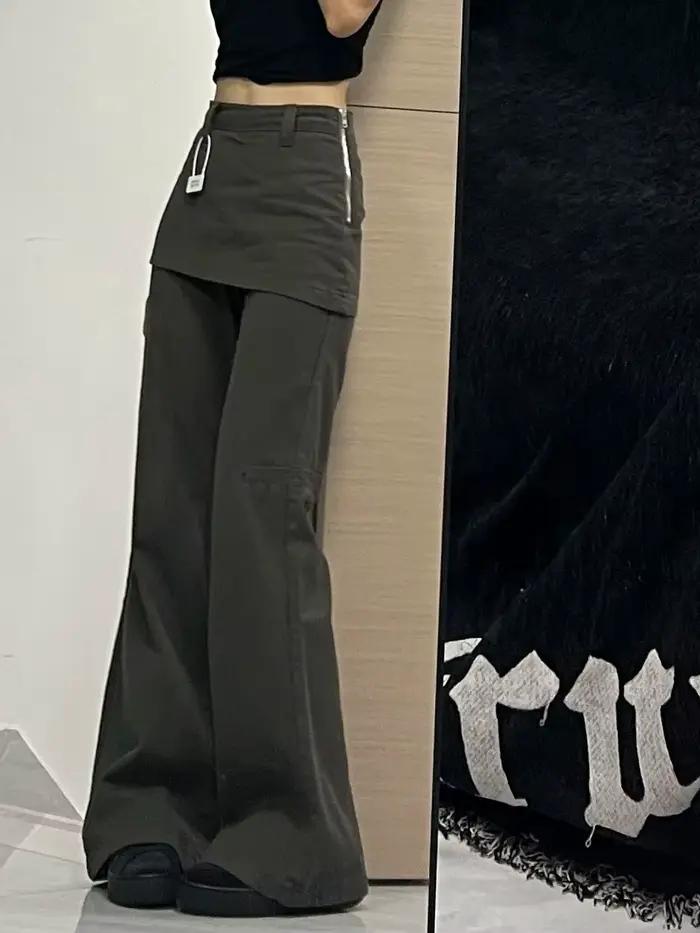 Jean évasé pour femmes, pantalon en Denim à cloche, Style de rue, Design Sense, Niche Y2K Punk, Long