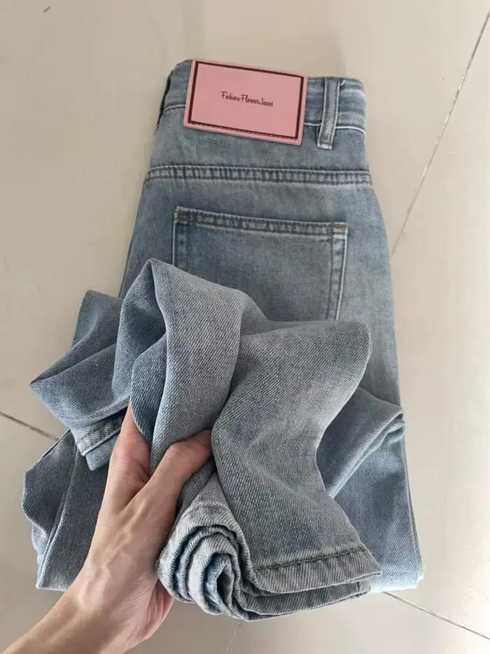 Jean Baggy à jambes larges pour femmes, Vintage Y2K Punk, taille basse, pantalon en Denim ample, Str