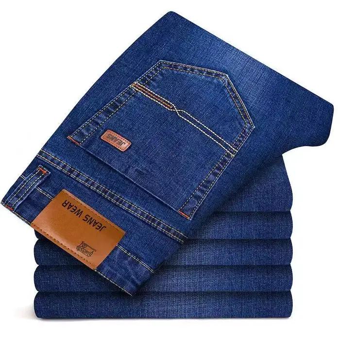Jean droit pour homme, nouvelle collection 2026, coupe slim extensible, pantalon en denim confortabl