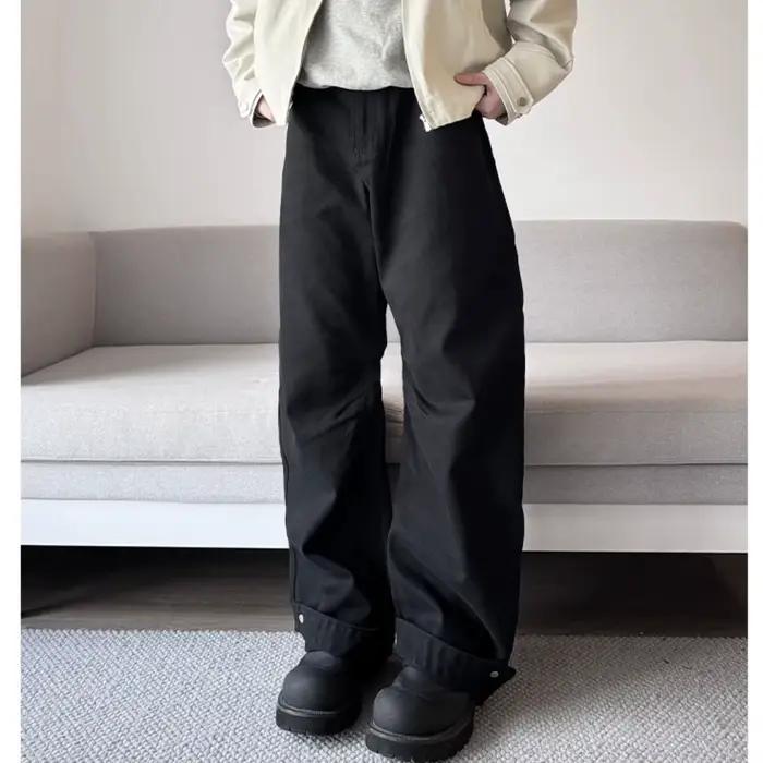 2025 NOUVEAUX pantalons Unisexe jambe droite coupe ample coton pantalons décontractés tenue de ville