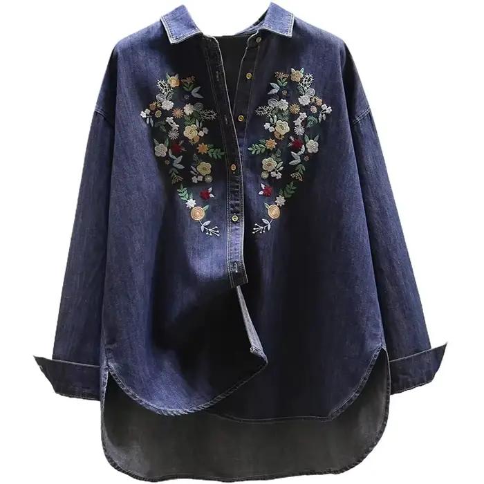 Chemisier décontracté et élégant en polyester LKALEYEO pour femmes, cow-boy chic, printemps-été, coupe ample, col en V, boutonnage simple, polyester solide, 2025