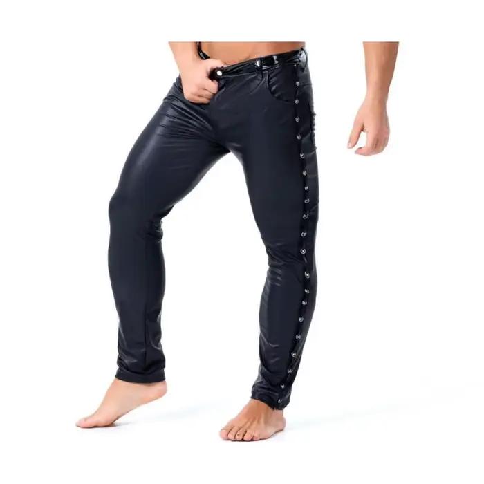 Pantalon gothique en similicuir pour homme