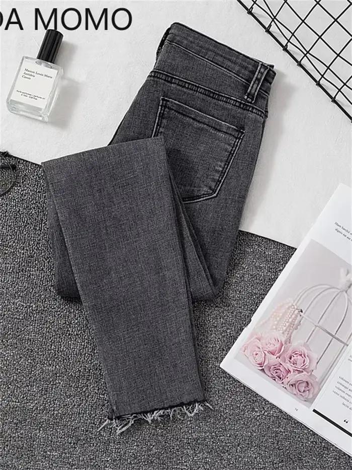 Pantalon jeans Donna Stretch pour femmes, coupe slim, style décontracté, matière polyamide, finition lavée et vieillie, adaptable à toutes les saisons