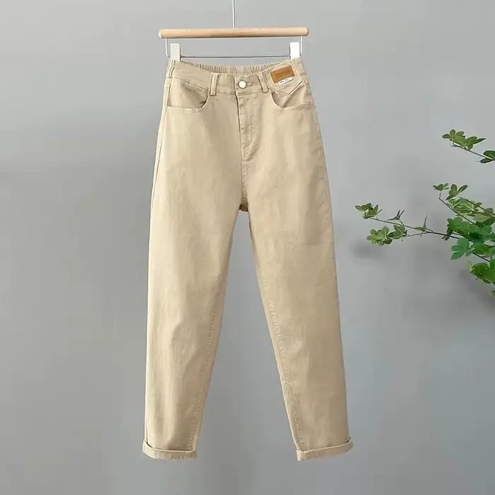 Pantalon en Denim taille haute coréen pour femme