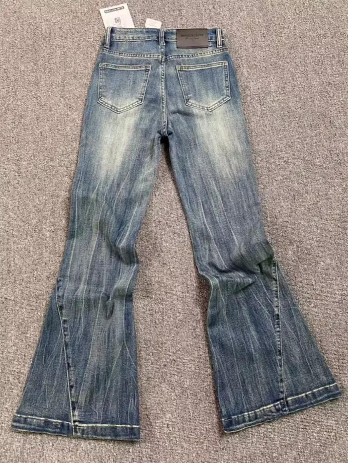 Jeans évasés bleus pour femmes